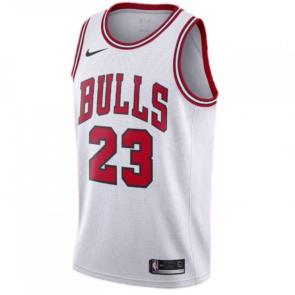 Men's Chicago Bulls Michael Jordan #23 White Replica Swingman Jersey - Association Edition-Pro Kit Vault | Brand New 26/27 Sports Jerseys